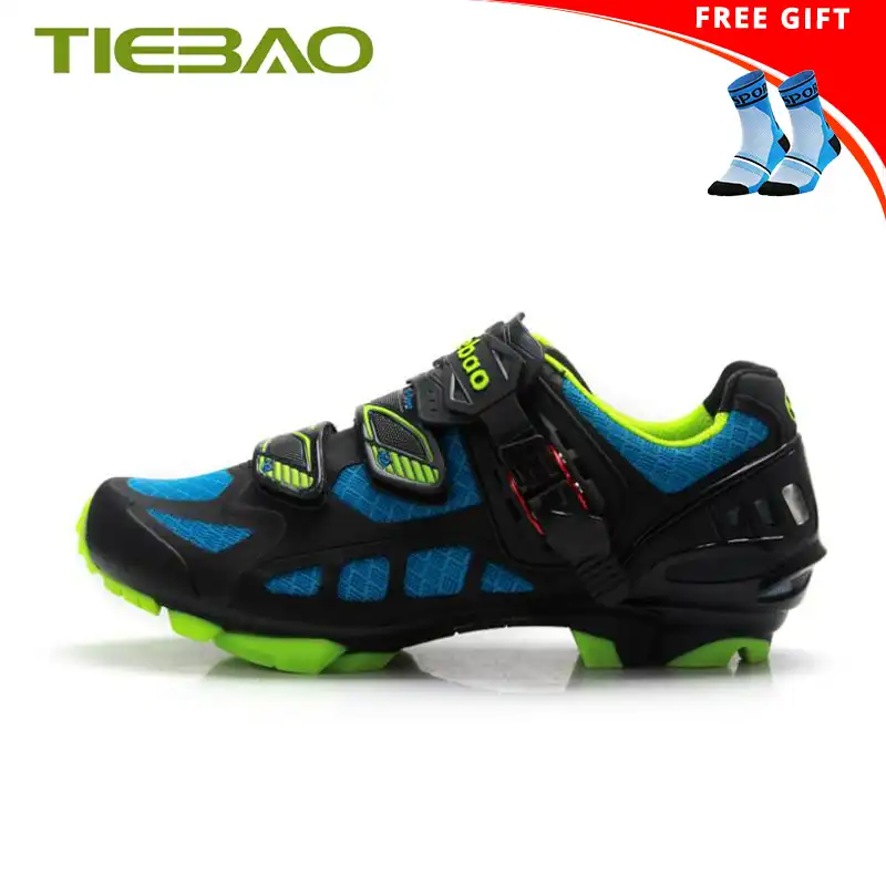 blue mountain bike shoes