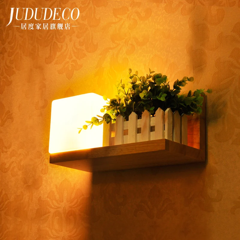 

Led fashion aisle bedroom bedside lamp bedside lamp Nordic Japanese modern minimalist warm Mediterranean