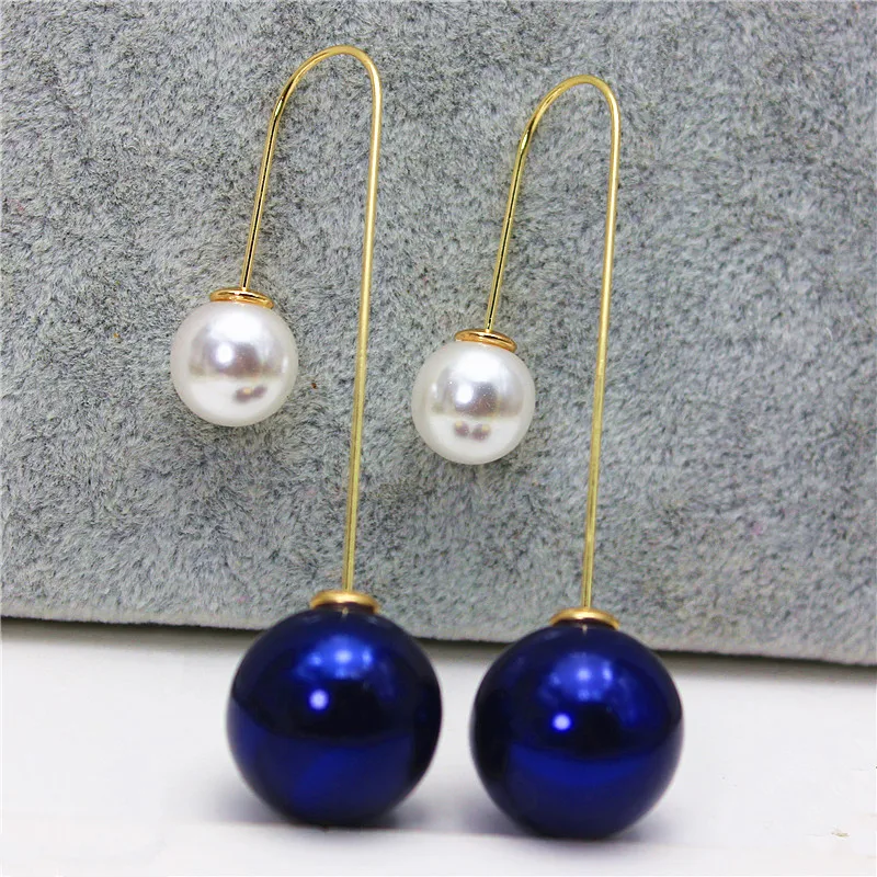 Женские длинные серьги гвоздики с искусственным жемчугом|designer pearl earrings|fashion