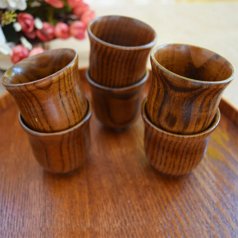 1 пара Китайская традиционная натуральная деревянная чашка для чая Деревянные Кружки Экологичные инструменты для белого спирта бокал посуда чашки