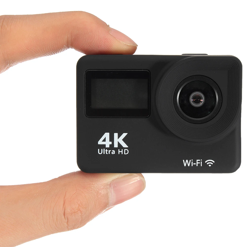 4K Экшн камера Wi Fi с двойным экраном Ultra HD 30M Водонепроницаемая спортивная