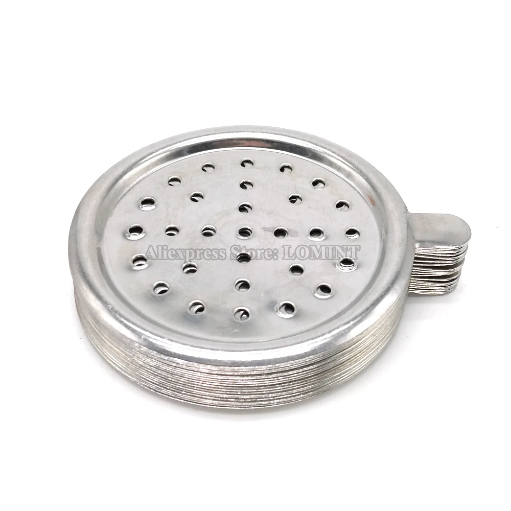 Silver Hookah Metal Screens Charcoal Holder For Shisha Hookahs Chicha Narguile DIY Accessories Club