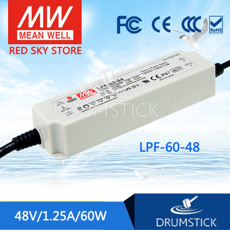 

MEAN WELL LPF-60-48 48V 1.25A meanwell LPF-60 60W Single Output LED Switching Power Supply