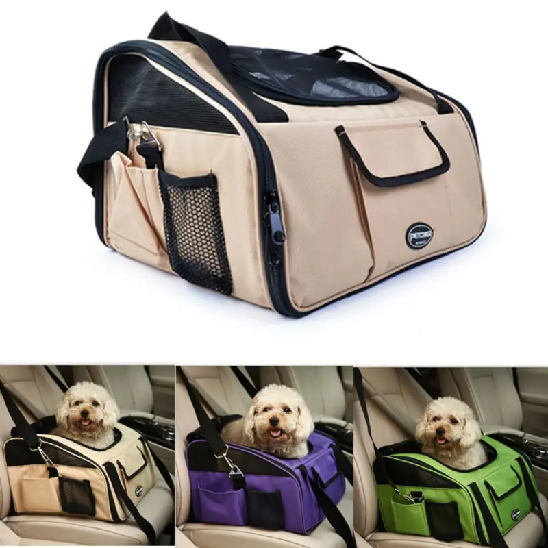 

Airline Approved Foldable Pet Travel Carrier For Dogs Cats Car Booster Seat Puppy Bicycle Safety Basket