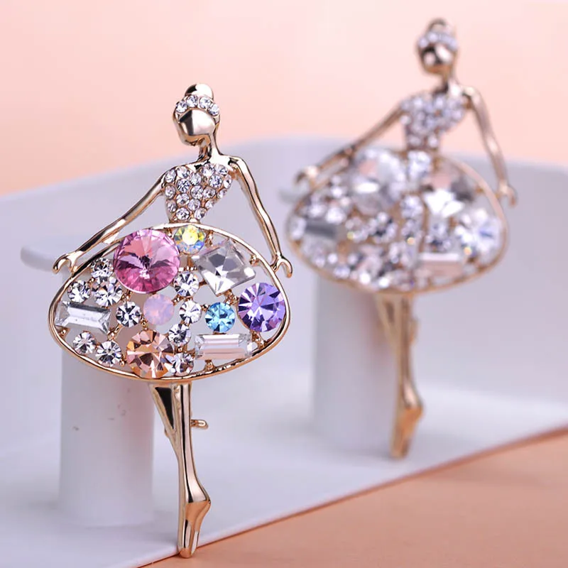 Брошь женская свадебная в форме балерины цвета шампанского|brooch bee|brooch scarfbrooch button |