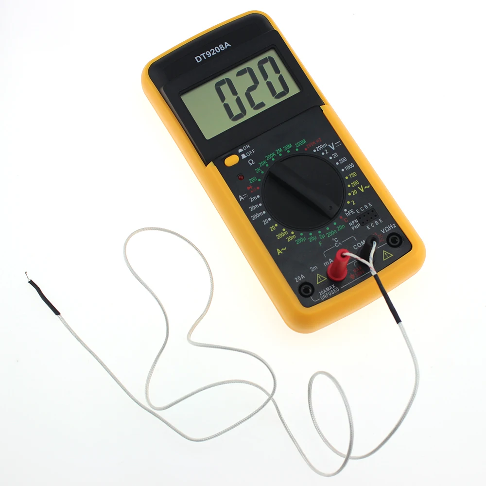 

DT9208A Digital Multimeter LCD Display Handheld Voltmeter Ammeter Ohmmeter Capacitance Temperature Power Meter Tester