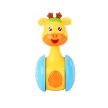 

Baby Tumbler Doll Sweet Bell Music Learning Toys Kids Rattles Cartoon Deer Toys Baby Interesting Development Toys for Boy Girls