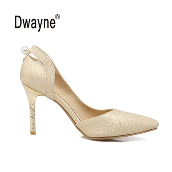 

Big Size Women's Shoe 9cm High Heels Summer Good NHU Pumps Party Shoes For Women Wedding Shoes 161-61