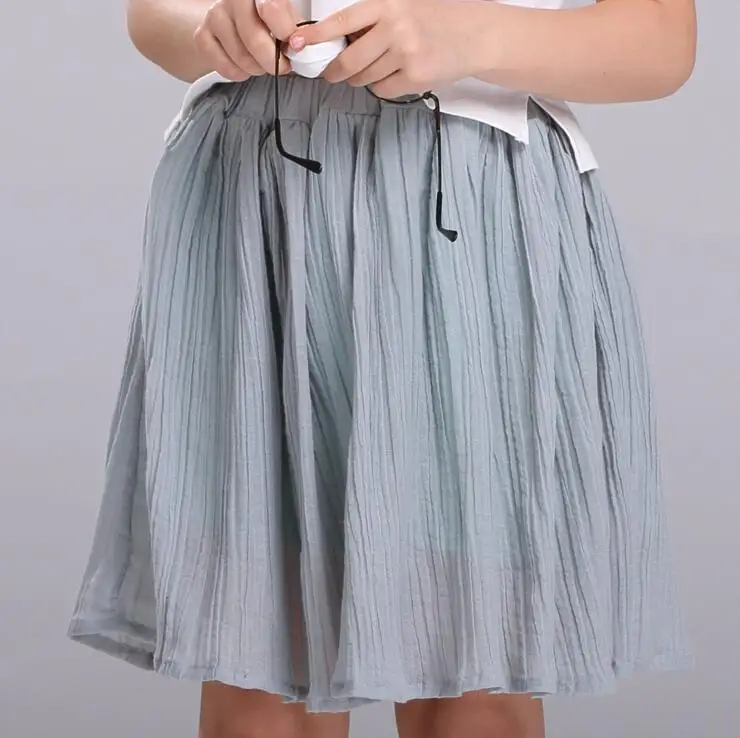 Плиссированная юбка для девочек; Новинка года; летняя длинная юбка; одежда для детей; детская одежда в пляжном стиле; цвет серый, белый - Цвет: Серый