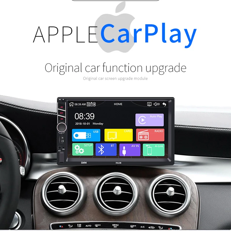 2 Din радио Carplay для Apple Autoradio радио Coche " 2din сенсорный экран Bluetooth Carplay радио Pantalla камера заднего вида