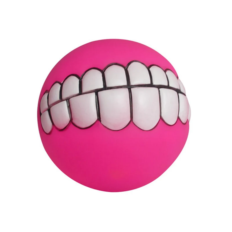 Funny font b Pets b font Dog Puppy Cat Ball Teeth Toy PVC Chew Sound Dogs