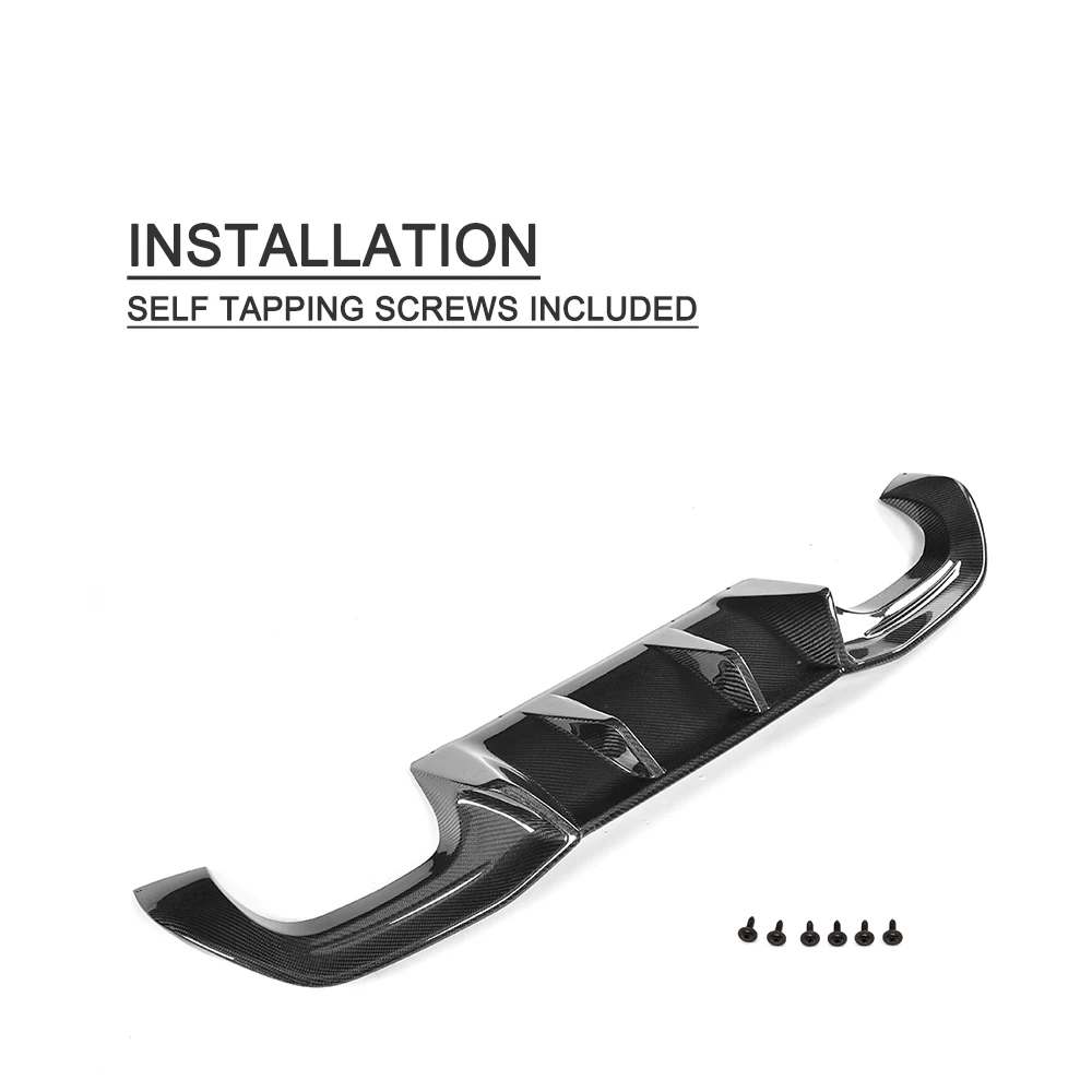  Carbon Fiber Big Fins Auto Rear Diffuser Lip Spoiler For BMW F87 M2 Base Coupe 2 Door 2016-2017