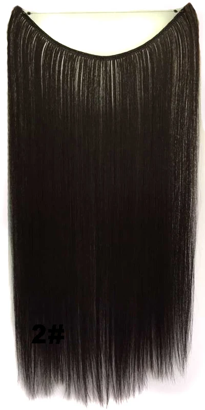 

Flip In Synthetic Heat Resistance Straigt Hair Extension Secret Miracle Hair Wire 22"/55cm No clip 50g ,32 colours 5pcs/lots