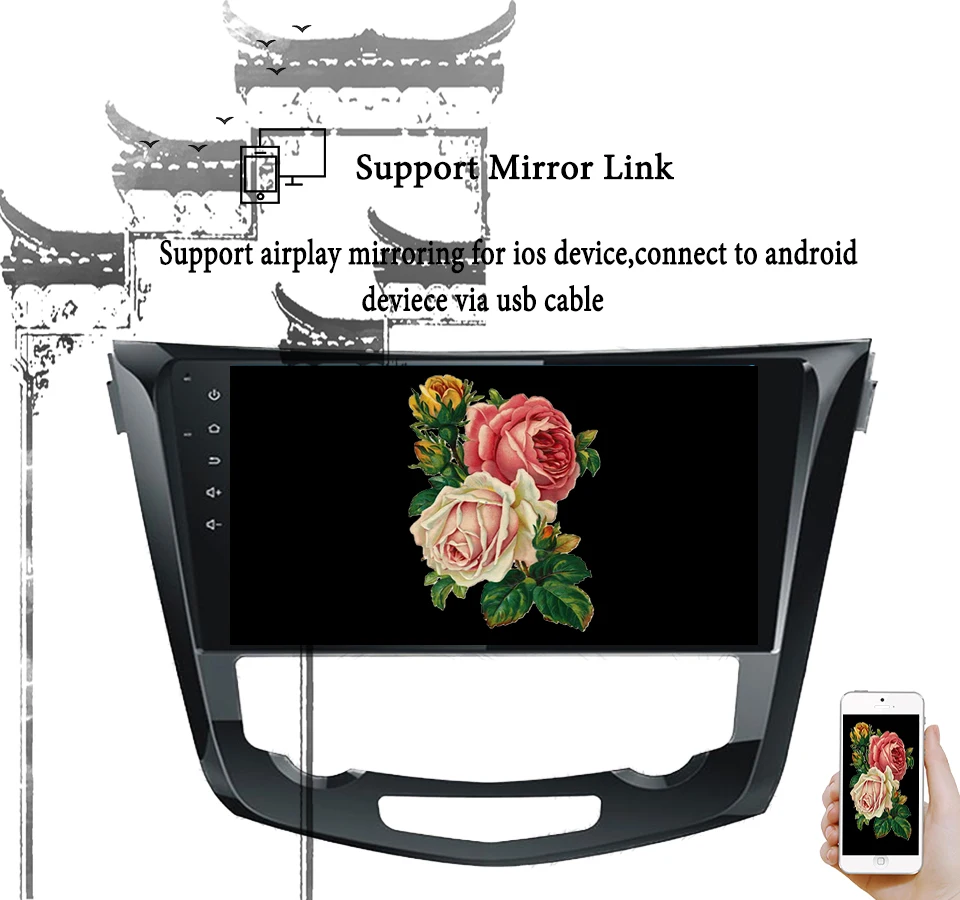 Perfect 8 Octa core android 9.1 car dvd multimedia player for Nissan X-Trail Qashqai 2014 -17 stereo radio gps navigation SAT navi Map 9