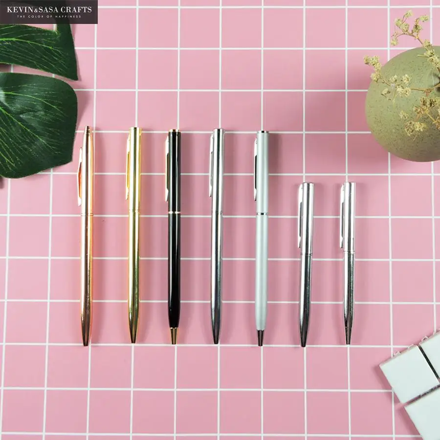 

1Pcs Mini Metal Ballpoint Pen Quality Plastic Office Accessories School Supplies Pens For Writing Cheap Stationery Stationery
