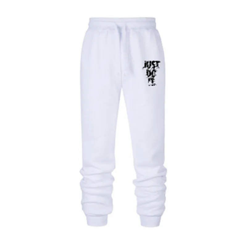 Men Letter 3d Print Hip Hop Fleece Hoodies Pants Drawstring Slim Male Brand Casual Sweatpants Blended Cotton Long Trousers