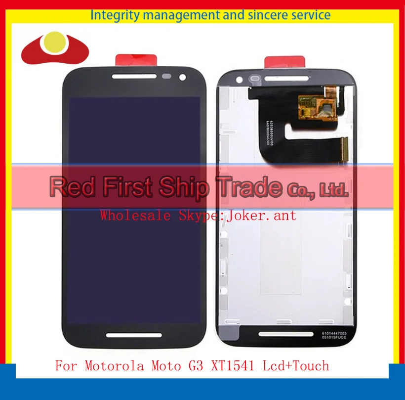 

10Pcs/lot 4.5" For Motorola Moto G3 XT1541 Full Lcd Display Touch Screen Digitizer Sensor Assembly Complete White Black