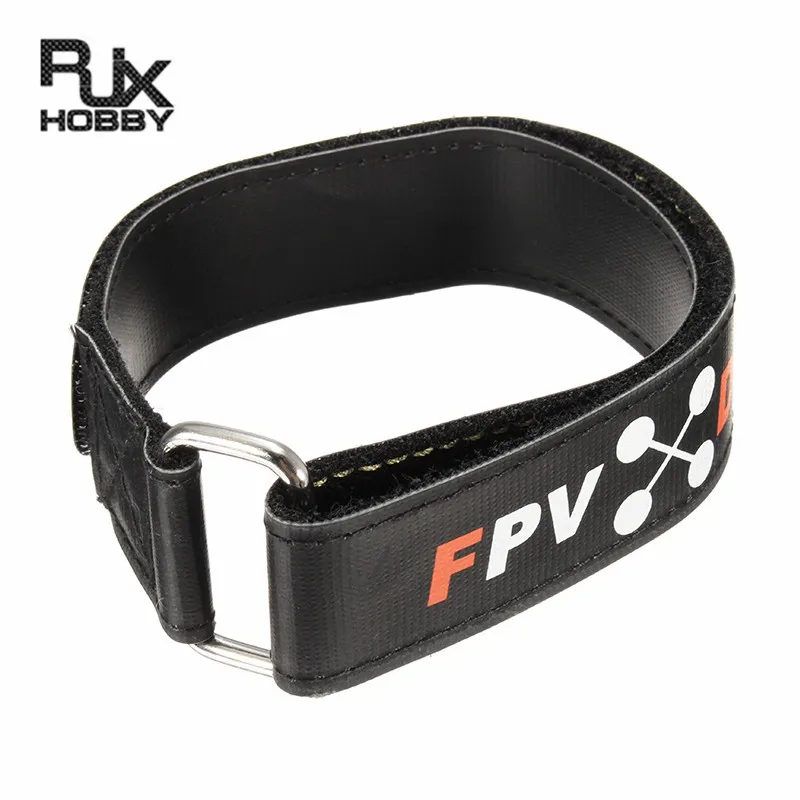 

RJX 500-700mm Non-Slip Rubberized Alloy Buckle Straps 30mm for RC Toys Lipo Battery and Electronics FPV Drone Multirotor Car