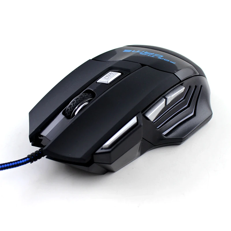For PC Mac Laptop Game for LOL Dota Mouse 5500DPI LED Optical USB Wired Gaming Mouse 7 Buttons Gamer Computer Mice