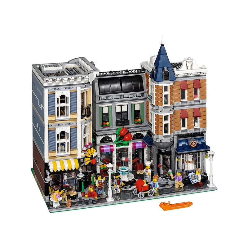 

15019 MOC Creator City Street The Assembly Square Set 4002pcs Building Block Bricks Toys Compatible with 10255