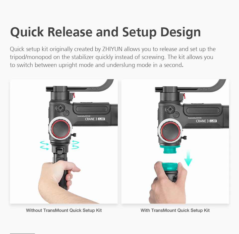 Zhiyun guindaste oficial 3 laboratório 3 eixos