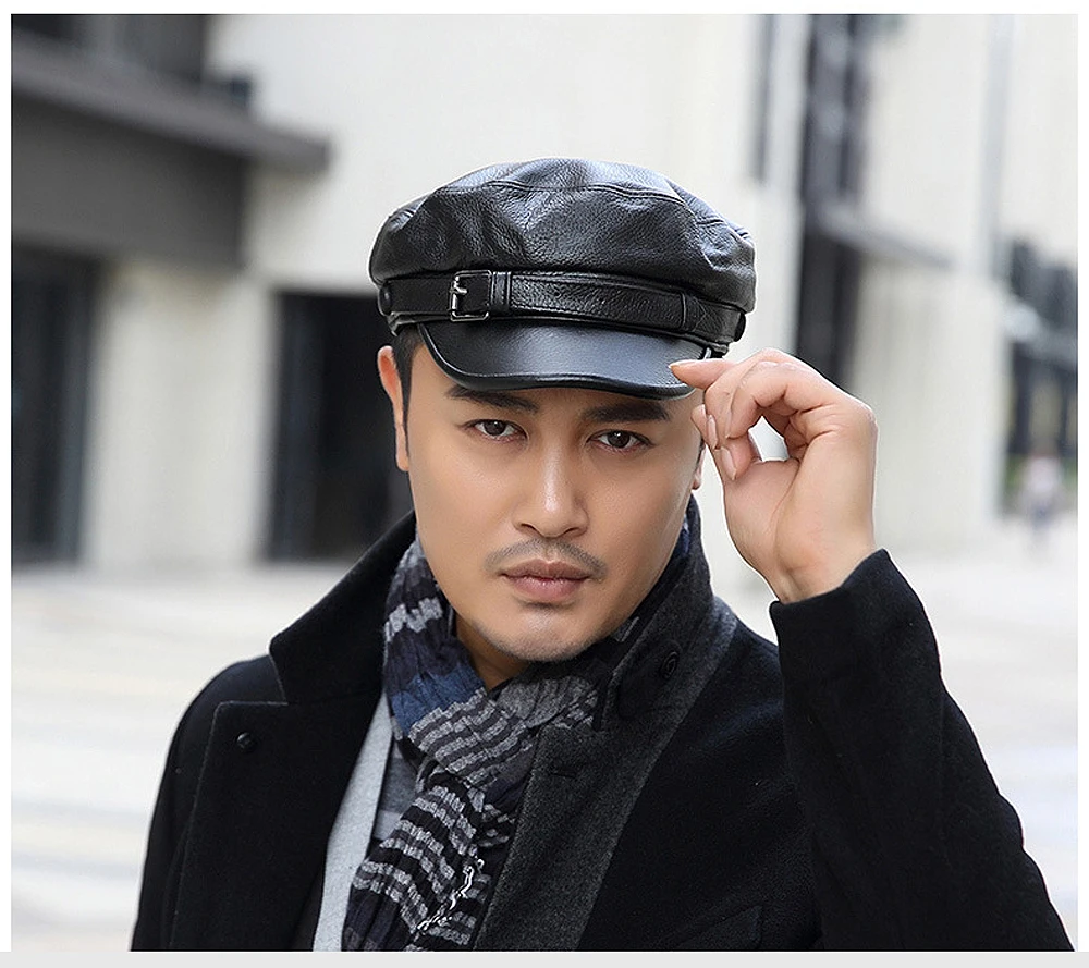 Aorice Genuine Soft Leather Black 