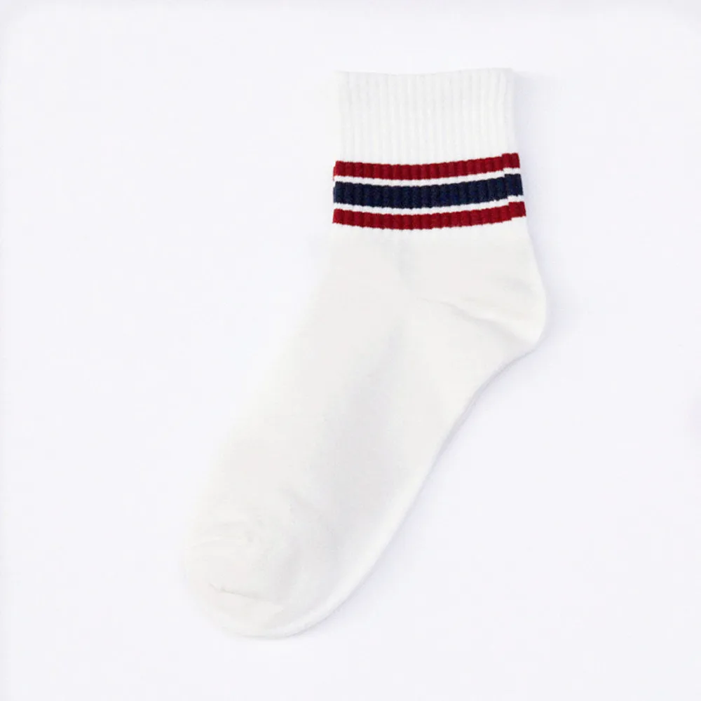 2018 Мода 1 пара Для женщин удобные в полоску хлопковые носки тапочки короткие носки Y90830JUNE5
