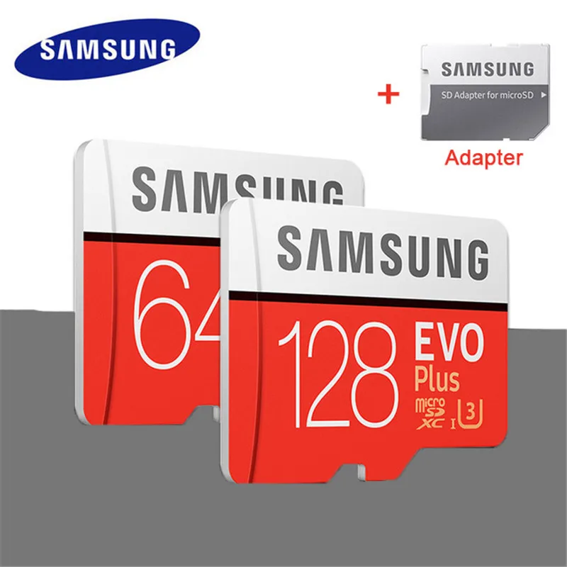 

SAMSUNG EVO Plus Microsd 128GB Memory card 64GB C10 UHS-I U3 tarjeta micro sd 32GB tf carte with free Adapter mini gifts