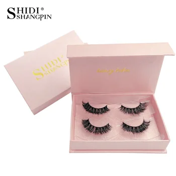 

SHIDISHANGPIN 100% hand made mink lashes natural long 3d mink eyelashes soft eyelash extension makeup kit cilios gift box #804