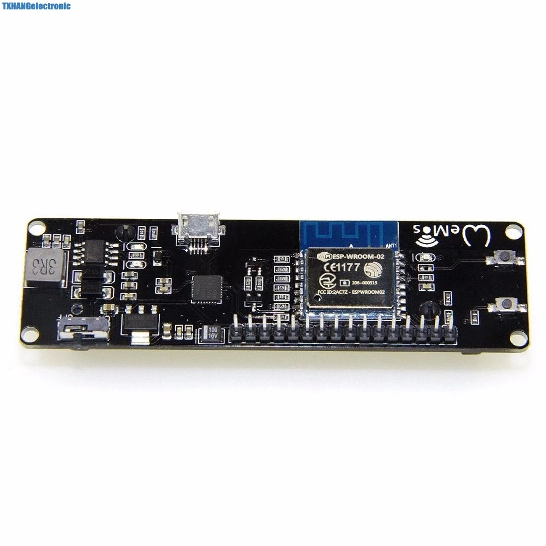 

WeMos D1 ESP-Wroom-02 ESP8266 Nodemcu WiFi Module With 18650 Battery Charging