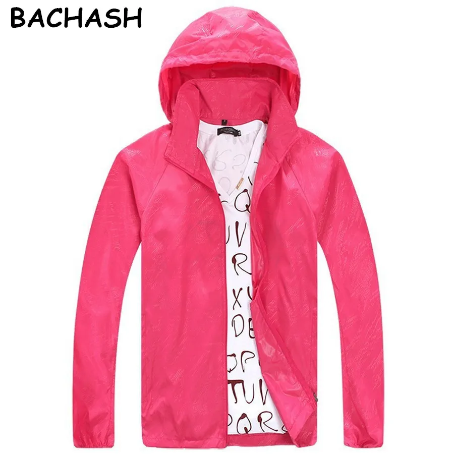 

BACHASH 2017 Spring Autumn Summer Brand Men's Women's Casual Jacket Hooded Jackets Fashion Lovers Thin Windbreaker Zipper Coats