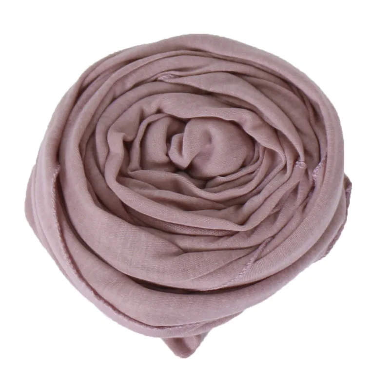 Высокое качество Джерси-шарф хлопок простой эластичность шали Макси хиджаб длинный мусульманский тюрбан длинные шарфы/шарф 10 шт./партия 35 цветов