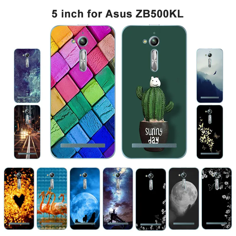 Чехол для Asus Zenfone Go ZB500KL из мягкого ТПУ с рисунком гримаса ZB500KG 5 0 дюймов