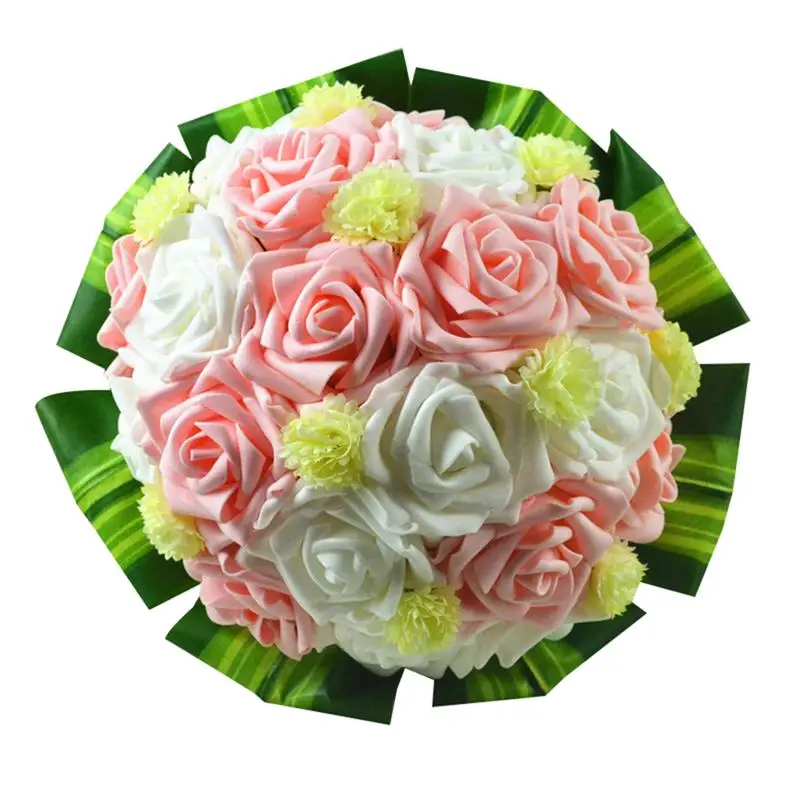 Plastic Wedding Bouquet Artificial Flowers Bridesmaid Bouquet Fake