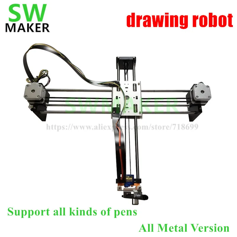 

SWMAKER DrawBot writing size 320x220mm handwriting machine full kit Metal Version writing robot drawing robot