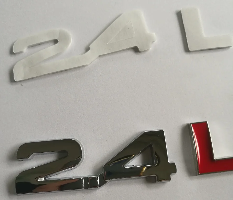 Newest Metal 2.4L Letters Car Turbo Engine Rear Trunk Emblem Badge Decal Sticker