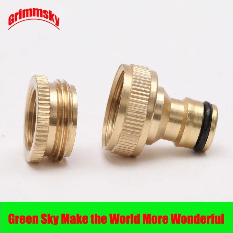 1pc brass garden irrigation female thread 1/2 3/4 faucet hose pipe adapter fast connection brass connectors 1pc brass garden irrigation female thread 1/2 3/4 faucet hose pipe adapter fast connection brass connectors