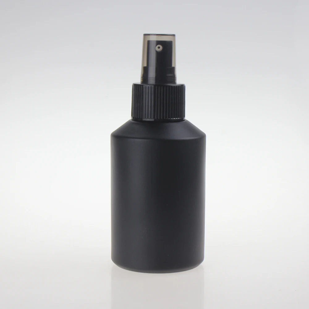 Contenitore E Spruzzo Della Crema Della Lozione Della Rosa Rossa Di Vetro Del Gelo 125 Ml E Toner, Bottiglia Di Vetro Per La Bottiglia Nera