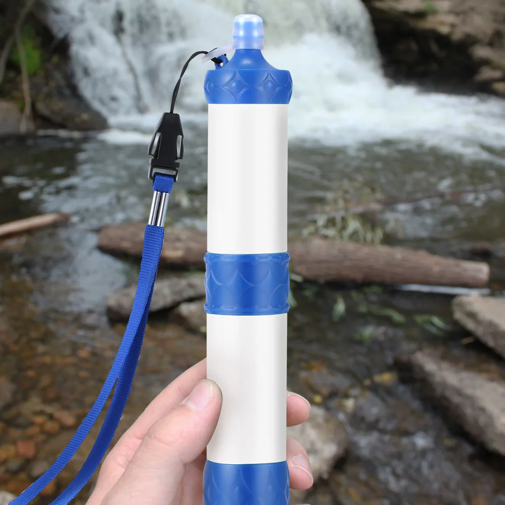 

Outdoor Portable Camping Hiking Pressure Water Filter Purifier Wild Drinking Water Emergency Survival Kit WHShopping