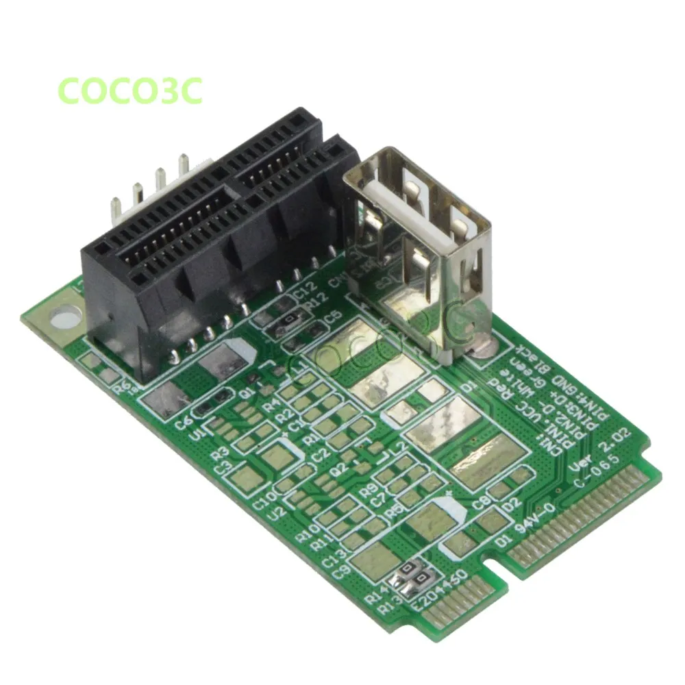 Mini PCIe To PCI-e 1x слот-адаптер для mini ITX mpcie в PCI express riser card для звуковой сетевой видеокарты