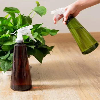 

750ML Watering Can Plastic Spray Bottles For Flowers Hairdressing Transparent Pressure Gardening Plant Moisturizing Tool