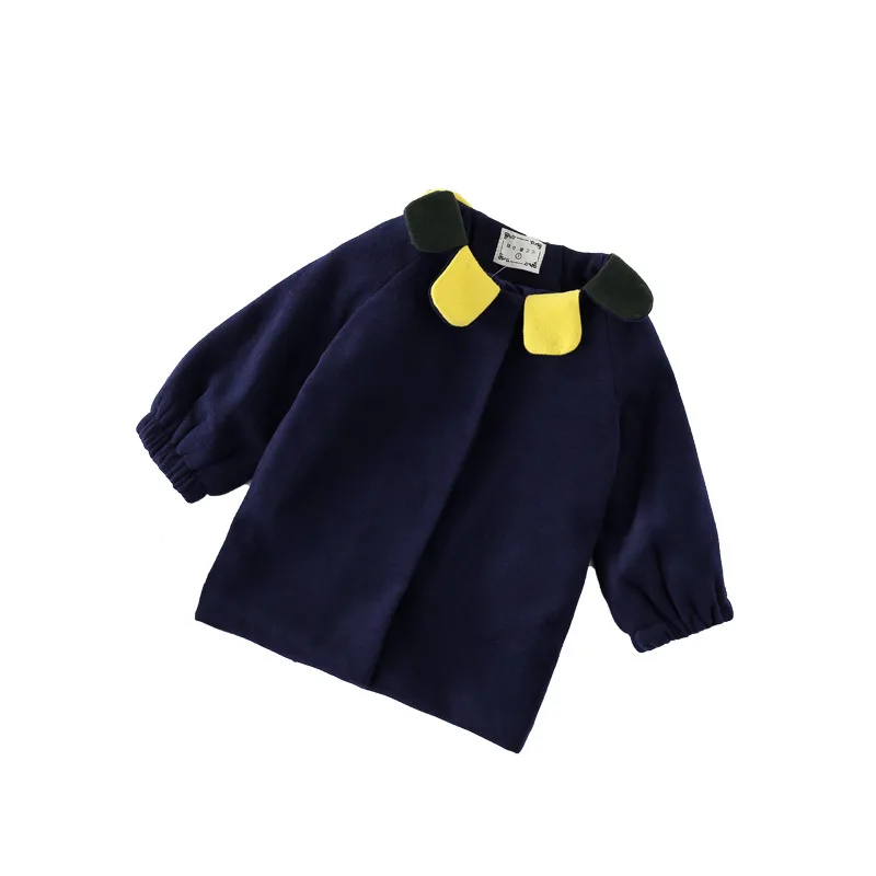 

DFXD 2017 Baby Girl Winter Coat Fashion Toddler Girls Long Sleeve Single-breasted Flower Collar Thick Otwear Baby Coats Jackets