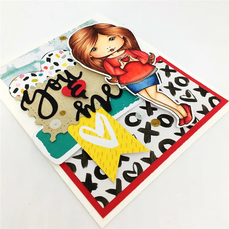 

You Me Letter Word Metal Cutting Dies Scrapbooking New 2019 Craft Dies Album Die Cut Embossing Card Making Decoration