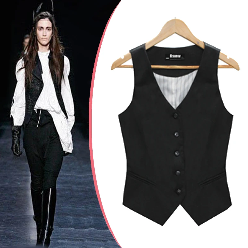 Online Get Cheap Black Suit Vest Women Slim Formal -Aliexpress.com Fashion Single Breasted Patchwork Slim Waist Waistcoat Slim V-neck Formal Vest Women's Black Shrug Suit Vest - Online Get Cheap Black Suit Vest Women Slim Formal -Aliexpress.com