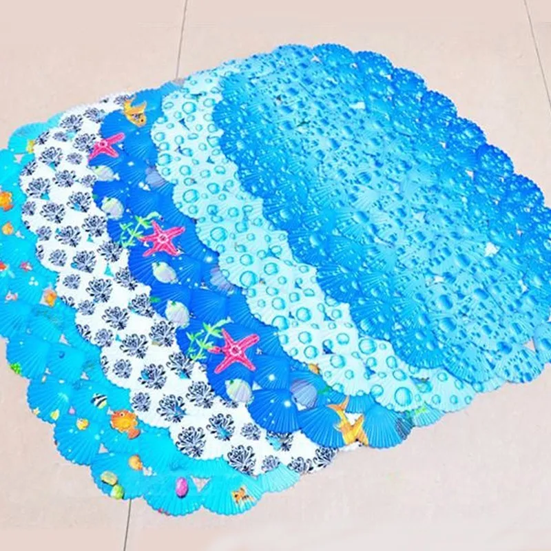 3d Pvc Bathroom Carpets Rugs Ocean Shell Shower Mat Waterproof