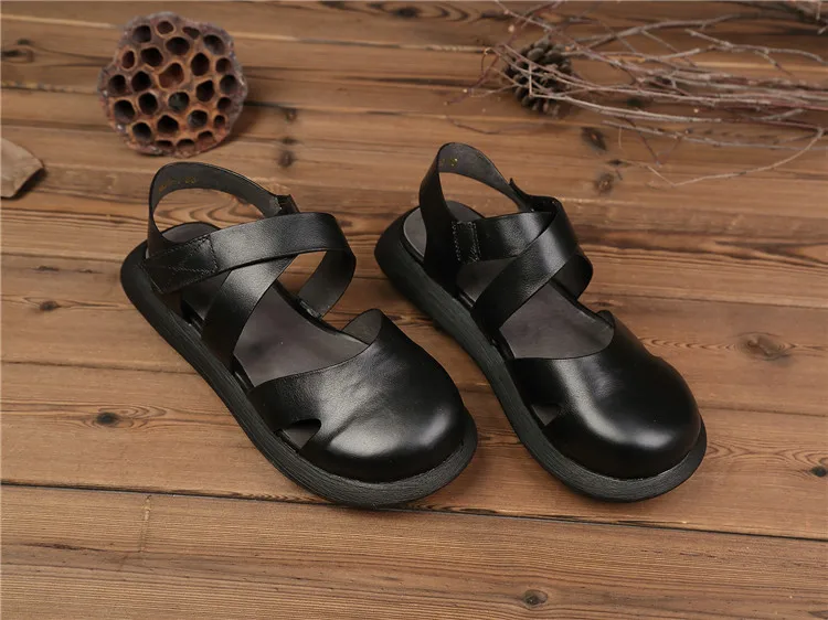 Женские туфли на плоской подошве в стиле Mori Girl; обувь на платформе из натуральной кожи ручной работы с закрытым носком; женские туфли Mary Jane с круглым носком