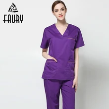 Высококачественная рабочая одежда для медсестер, топы, штаны, Униформа, скрабы, наборы для больниц, медицинские хирургические комбинезоны, хирургический лабораторный костюм