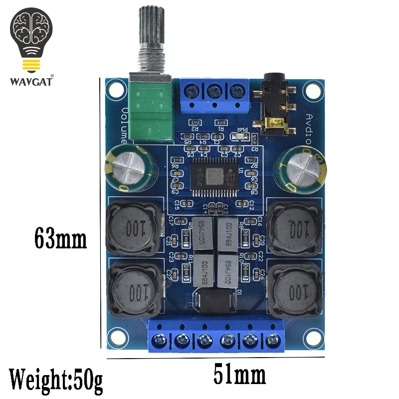 TPA3116 D2 50 Вт x 2 Высокая мощность цифровой аудио музыкальный усилитель доска стерео усилитель динамик усилители доска