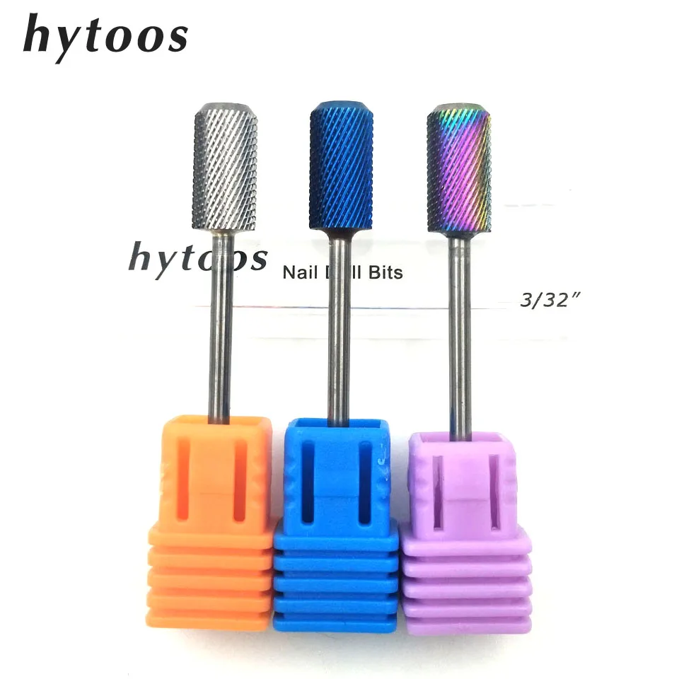 HYTOOS Barrel Tungsten Carbide Nail Drill Bit 3/32" Rotary Burr