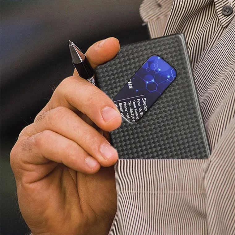 matte carbon fiber name card holder4